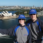 On top of Harbour Bridge with view of Opera House